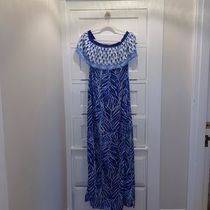 Lilly Pulitzer blue and white maxi